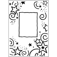 Crafts-Too Embossing Folder Stars Frame 4.25x5.5  