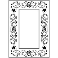 Crafts-Too Embossing Folder Happy Valentines Frame 4.25x5.5  