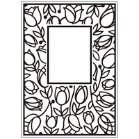 Crafts-Too Embossing Folder Tulip Window 4.25x5.5 