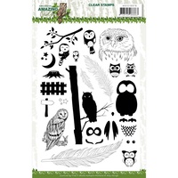 Amy Design Clear Stamps Amazing Owls