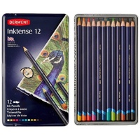 Derwent Inktense Pencils Assorted Pack of 12