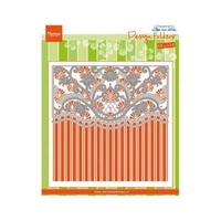 Marianne Design Embossing Folder 5x5 Anja's Ornamental Border + Die DF3443