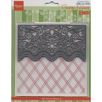 Marianne Design Embossing Folder 5x5 de Luxe Anja's Flower Border + Die DF3444