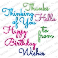 Impression Obsession Die Greeting Set DIE174W 