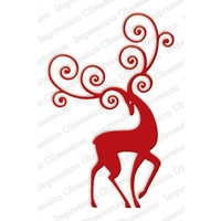 Impression Obsession Die Reindeer Flourish DIE336V 