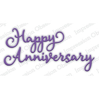 Impression Obsession Die - Happy Anniversary DIE627-G