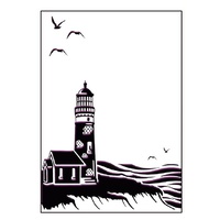 Ecstasy Crafts Embossing Folder - Coastal View Size 5 x 7