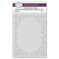 Sue Wilson 3D Embossing Folder 5.75 x 7.5 Forget Me Not Frame