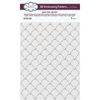 Sue Wilson 3D Embossing Folder 5.75 x 7.5 Quilted Heart