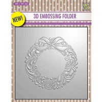 Nellie Snellen 3D Embossing Folder 6x6 Wreath EF3D007