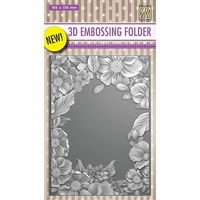 Nellie Snellen 3D Embossing Folder Flower Frame EF3D009