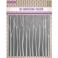 Nellie Snellen 3D Embossing Folder 6x6 Birch Trees EF3D013