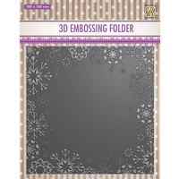 Nellie Snellen 3D Embossing Folder 6x6 Snowflake Frame EF3D015
