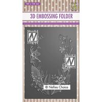 Nellie Snellen 3D Embossing Folder Flower Frame EF3D020