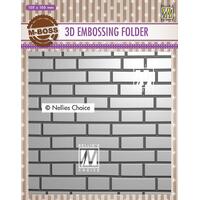 Nellie Snellen 3D Embossing Folder 6x6 Brick Wall EF3D023