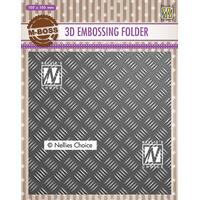 Nellie Snellen 3D Embossing Folder 6x6 Strip Pattern Diamond Plate EF3D024