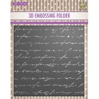 Nellie Snellen 3D Embossing Folder 6x6 Writing EF3D029