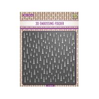 Nellie Snellen Background 3D Embossing Folder - Christmas Trees - EF3D076