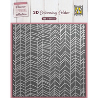 Nellie’s Choice 3D Embossing Folder - Chevron - EF3D090