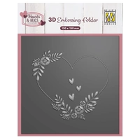 Nellie’s Choice 3D Embossing Folder - Flower Heart - EF3D104