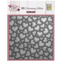 Nellie’s Choice 3D Embossing Folder - Pop Up Hearts - EF3D106