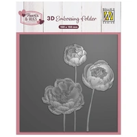 Nellie’s Choice 3D Embossing Folder - Flowers - EF3D108