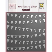 Nellie’s Choice 3D Embossing Folder - Background Banners - EF3D117