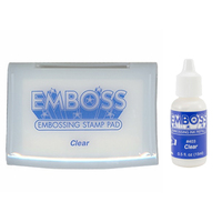 Tsukineko Emboss Embossing Stamp Pad Clear Acid Free + Reinker