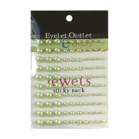 Eyelet Outlet Adhesive Pearls Multi-Size 100/Pkg Green