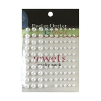 Eyelet Outlet Adhesive Pearls Multi-Size 100/Pkg White
