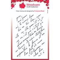Woodware Clear Singles 3” x 4” Stamp - French Script - FRM080