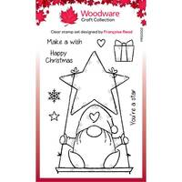 Woodware Clear Singles Star Gnome 4 in x 6 in Stamp Set FRS1002