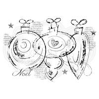 Woodware Clear Stamps Three Baubles