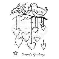 Woodware Clear Stamps Hanging Hearts