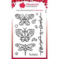 Woodware Clear Singles Wired Butterflies 4 x 6 Stamp
