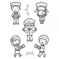 Hunkydory Happy Town Stamp Set - Christmas Dinner