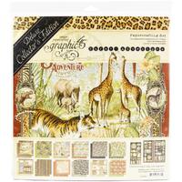Graphic45 Deluxe Collectors Edition 12 x 12 Pack - Safari Adventure