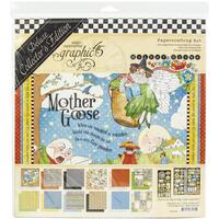 Deluxe Edition Graphic45 12x12 Mother Goose Papercrafting Set
