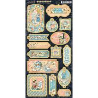 Graphic45 Chipboard Die Cuts 6x12 Sheet  - Alice’s Tea Party