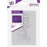 Gemini 3D Embossing Folder 5x7 Believe