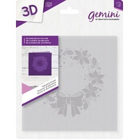 Gemini 3D Embossing Folder 6x6 Poinsettia Wreath