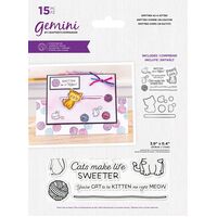 Gemini Clear Stamps & Dies Penny Sliders Smitten as a Kitten