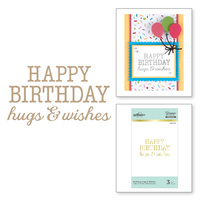 Spellbinders Glimmer Hot Foil Plate Birthday Hugs & Wishes GLP-144