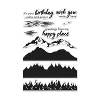 Hero Arts Clear Stamps Mountains At The Lake