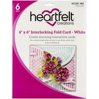 Heartfelt Creations Circle Card 6x6 Interlocking Fold - White