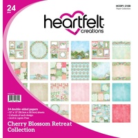 Heartfelt Creations Double-Sided Paper Pad 12X12 24/Pkg Cherry Blossom Retreat
