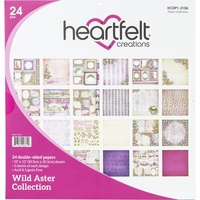 Heartfelt Creations Double-Sided Paper Pad 12X12 24/Pkg Wild Aster