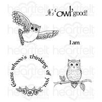 Heartfelt Creations Cling Stamps It's Owl Good 