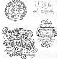 Heartfelt Creations Cling Stamps Courage and Strength 