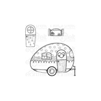 Heartfelt Creations Cling Stamps Happy Camper